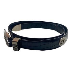 Zep-Pro Ole Miss Men's University of MS Black Croc Concho Leather Size 38  Belt